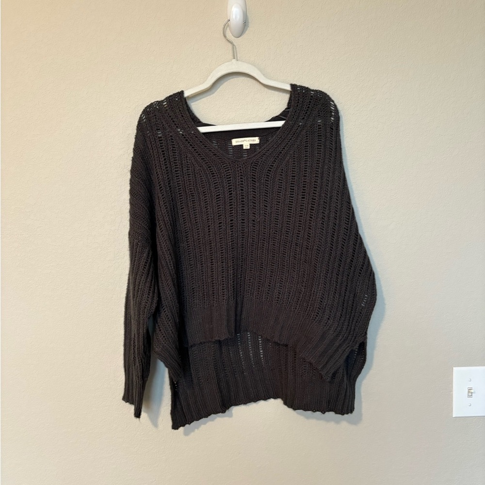 blue knit sweater